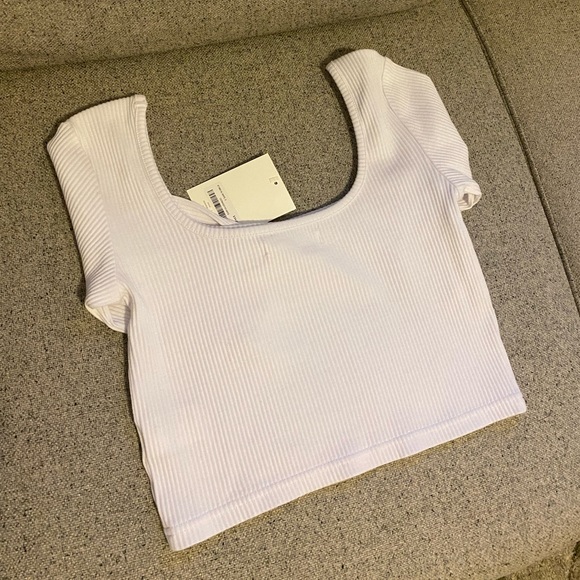 Oak + Fort White Crop Top, S - Picture 2 of 2